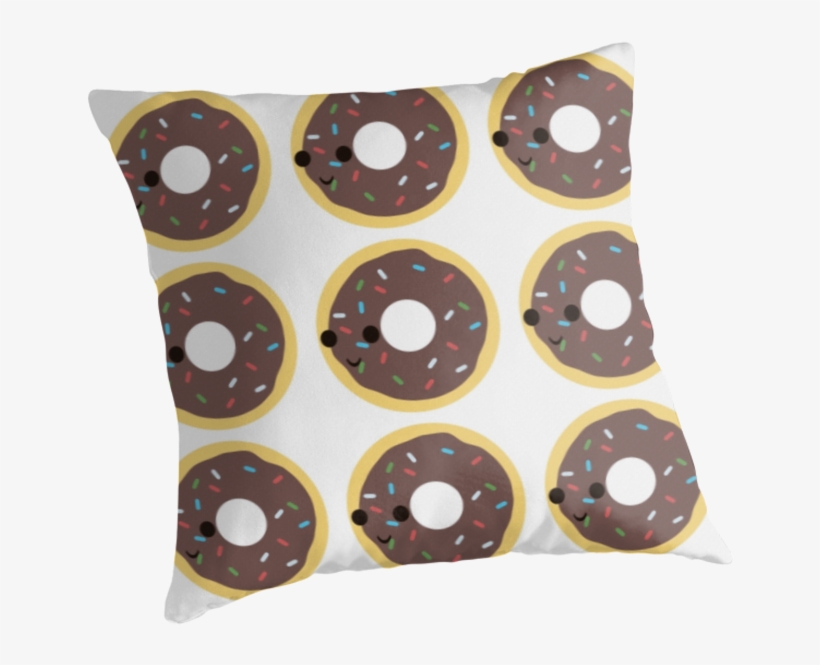 Cute Chocolate Glazed Donut Pattern By Eggtooth - Chocolate Glazed Donut Shower Curtain, transparent png