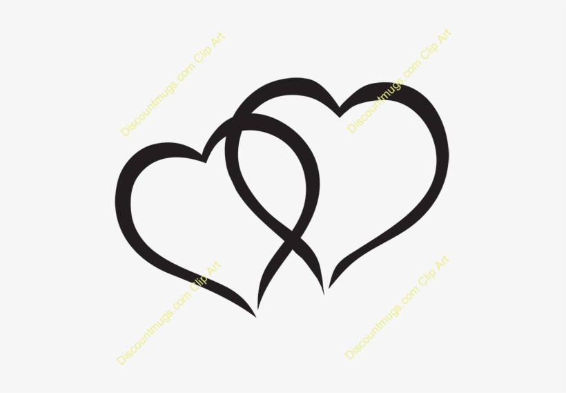 Overlap Of Hearts Clipart - Cute Heart Clipart, transparent png