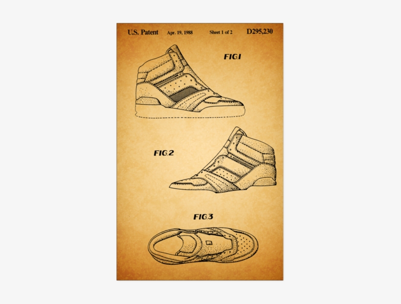 Basketball Shoes Patent Poster - Work Boots, transparent png