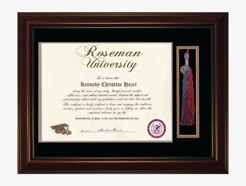 26 Am 465711 Roseman Frame 2 3/3/2017 - Roseman University Diploma Frame, transparent png
