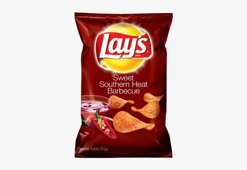 Lay's Southern Heat Barbecue Potato Chips - Sweet Southern Heat Barbecue Lays, transparent png