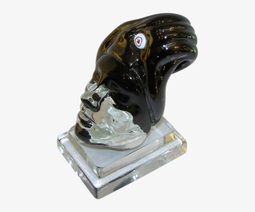 Italian Blown Murano Glass Head Sculpture Cosulich - Bronze Sculpture, transparent png