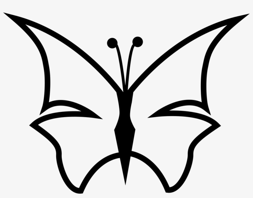 Sharpen Butterfly Outline Shape - Contorno De Una Mariposa, transparent png