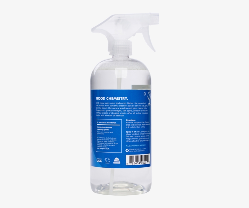 Image Gallery - Better Life Glass Cleaner, 32 Ounces, transparent png