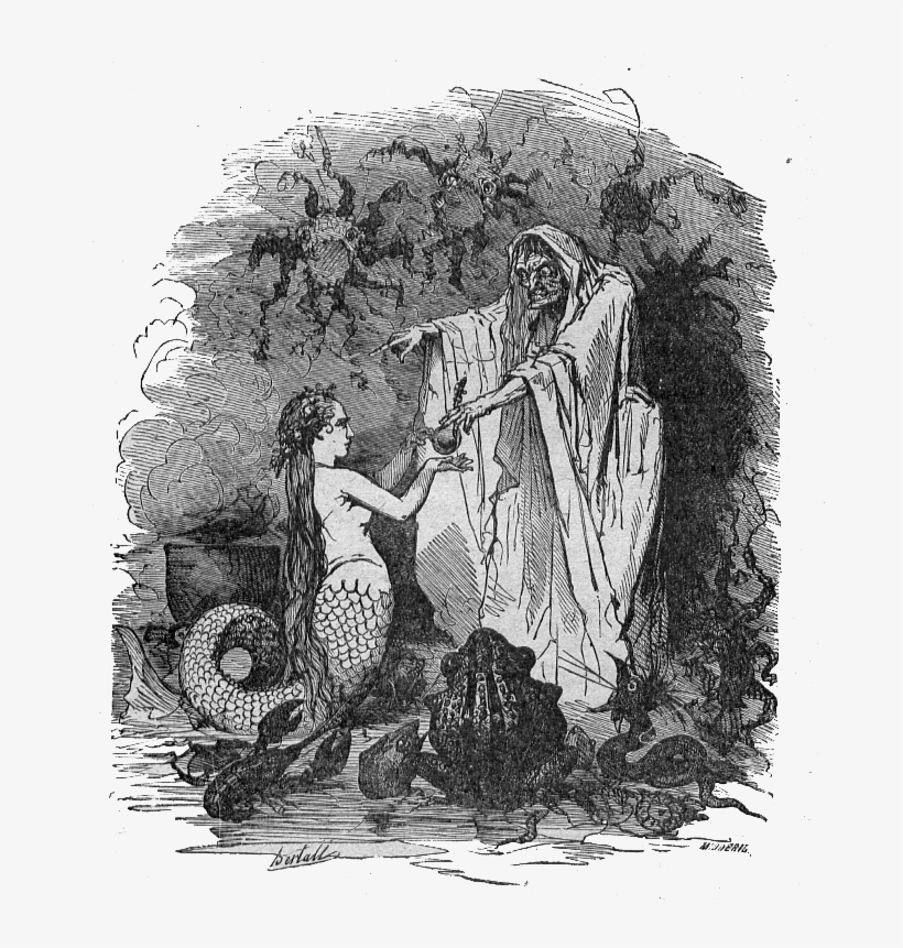 Bertall Ill La Petite Sirène2 - Hans Christian Andersen The Little Mermaid Sea Witch, transparent png