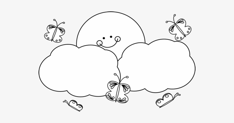 Black And White Butterflies And Sunshine Clip Art - Butterfly Pics Black And White, transparent png