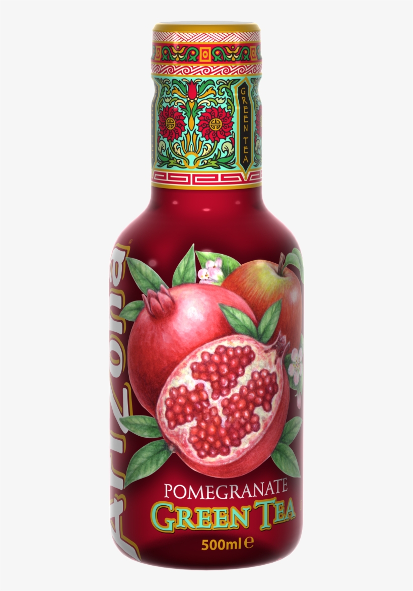 Arizona Green Tea Pomegranate 0,5l Pet - Arizona Pomegranate Green Tea (500ml), transparent png