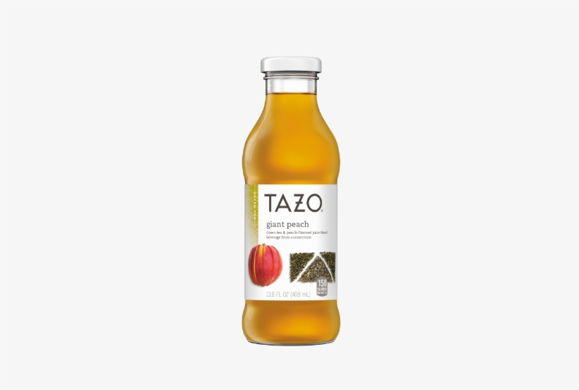 Tazo Giant Peach - Tazo Iced Green Tea, Giant Peach - 13.8 Fl Oz Bottle, transparent png