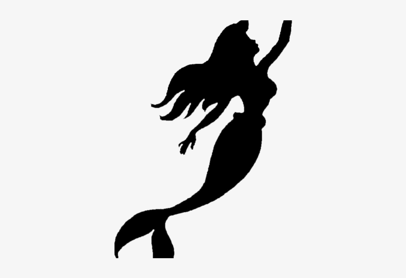 Swimming Clipart Shadow - Silueta De La Sirenita, transparent png