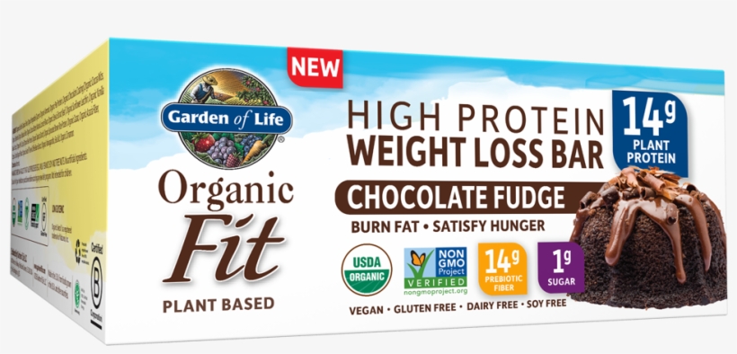 Garden Of Life Organic Fit Bar Chocolate Fudge - Garden Of Life - Organic Fit High Protein Weight Loss, transparent png