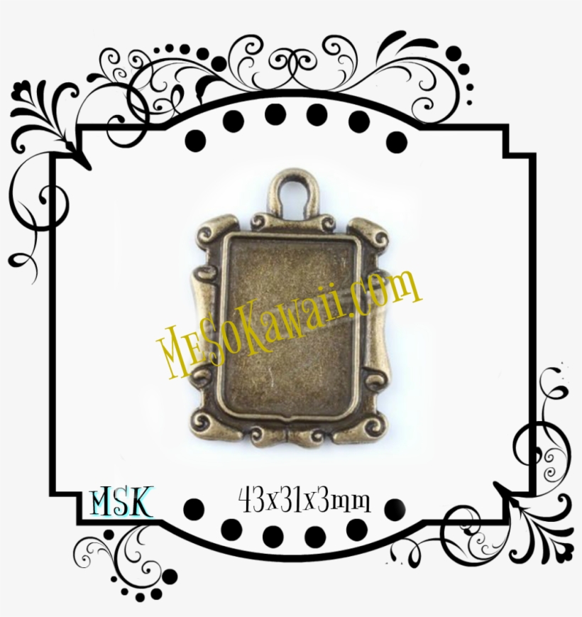 Antique Bronze Rectangle Frame - Tim Holtz Stamper's Anonymous Collection Stamp &, transparent png