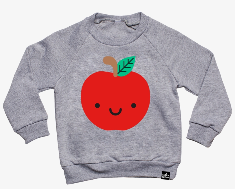 Whistle And Flute Kawaii Apple Sweatshirt - Sweatshirt, transparent png