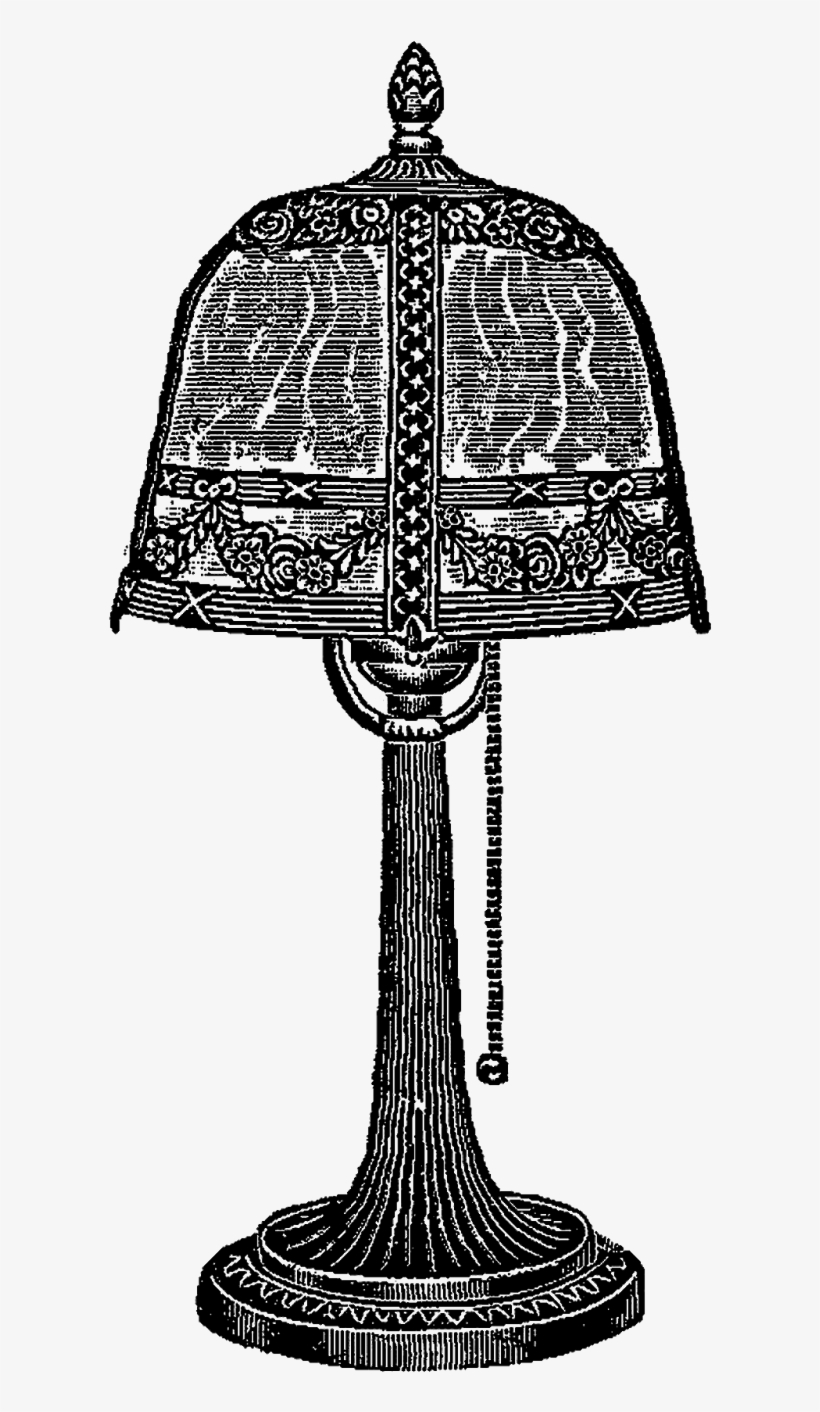 Digital Stamp Design - Vintage Lamp Clip Art, transparent png