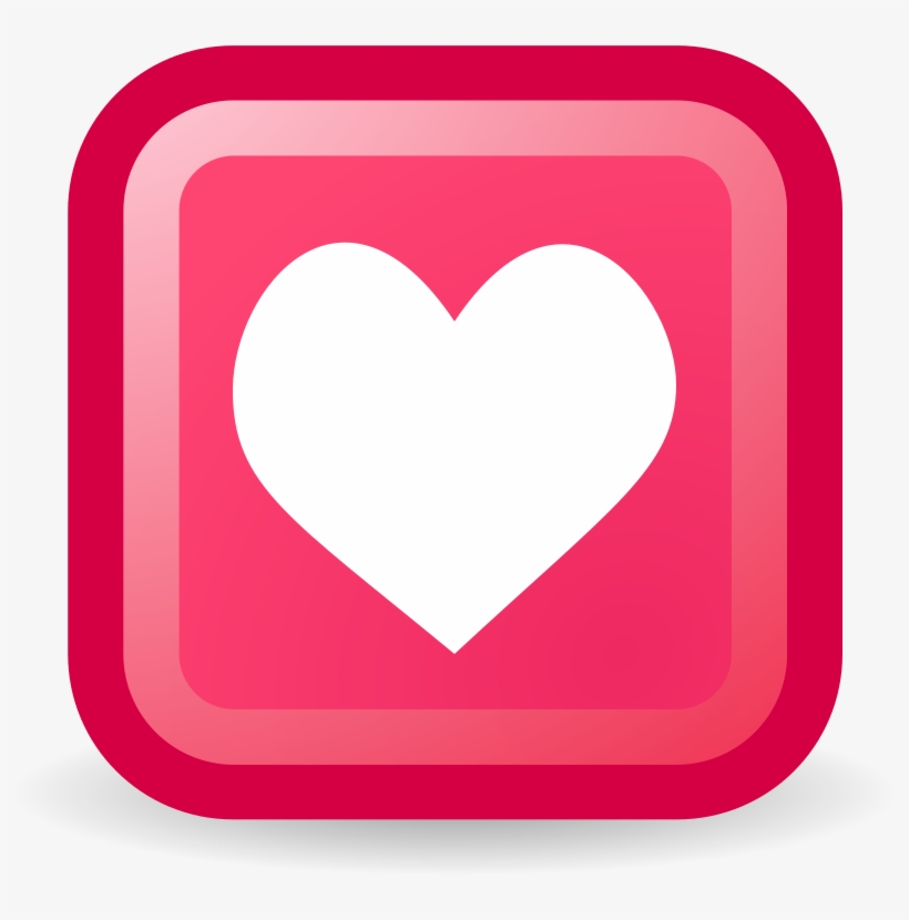 Medium Image - Heart In Square Clipart, transparent png