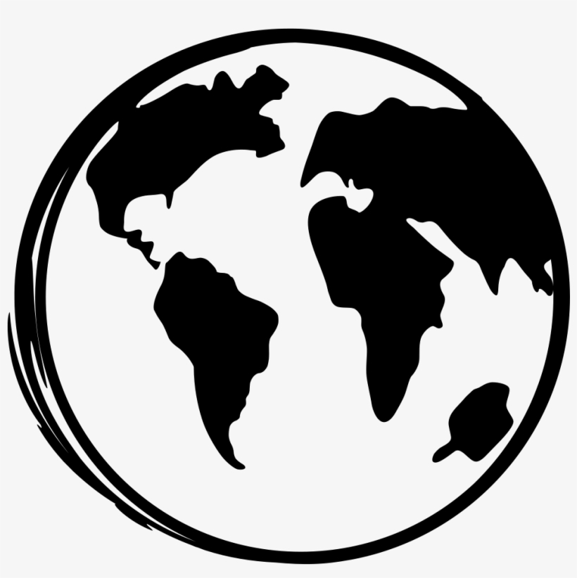 Earth Globe Sketch Comments - We Love Our Planet, transparent png