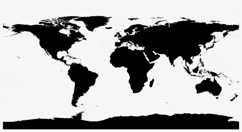 Simple - World Map Black Png, transparent png