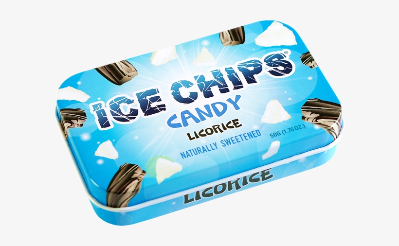 Licorice Ice Chips Candy tin used in Ice Chip Shark Tank follow-up coverage