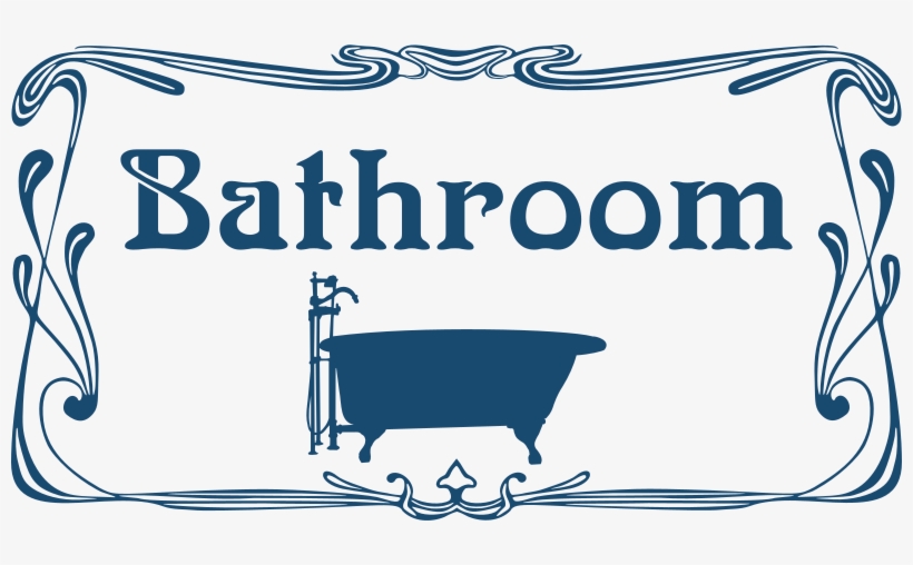 Open Door Clipart Bathroom Door - Clip Art Bathroom Sign, transparent png