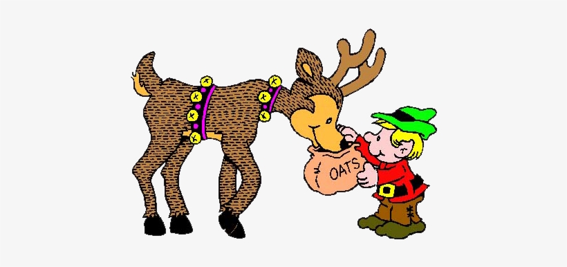 Free To Use Public Domain Reindeer Clip Art - Reindeer And Elf Necklace - Christmas Jewelry - Holiday, transparent png