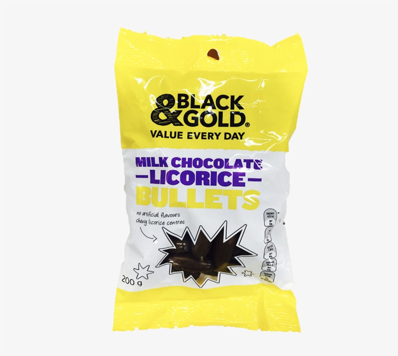 Black & Gold Milk Chocolate Bullets 200g - Black & Gold Plain Flour 2kg, transparent png