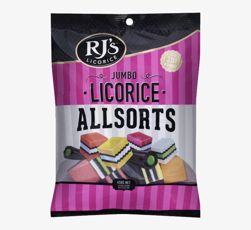 Img Rjs 2016 Jumbo Licorice Allsorts - Rj's Jumbo Licorice Allsorts (450g), transparent png