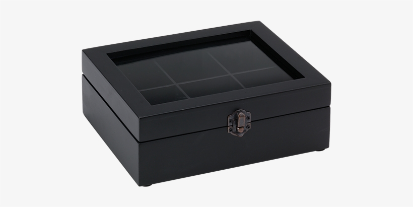 Tea Box 6 Comparment W/window, Black - Sst-ml08b Desktop Housing Hardware/electronic, transparent png