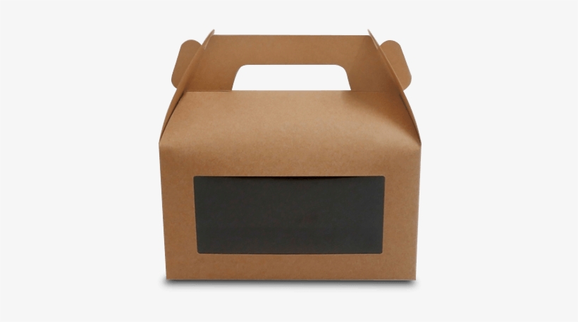 Custom Window Cut Kraft Gable Gift Box - Kraft Gable Box With Window, transparent png