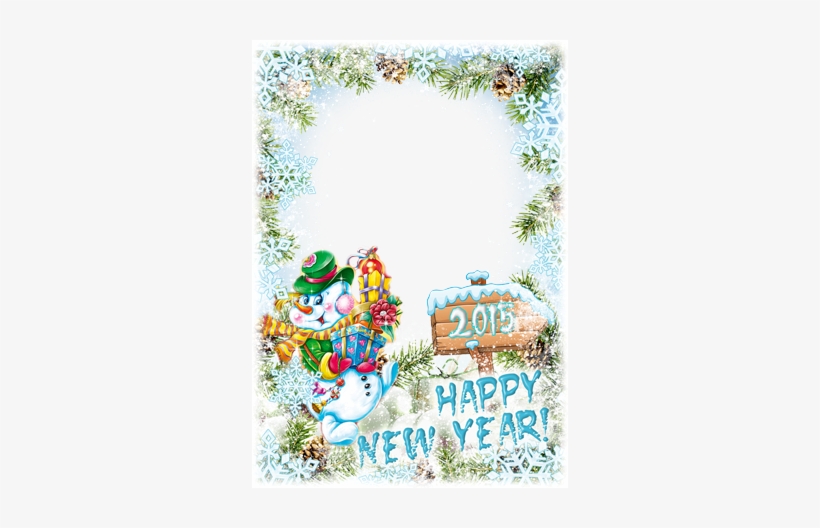 Feliz Año Nuevo Del Muñeco De Nieve - Frame Happy New Year Png, transparent png