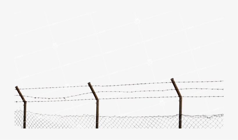 Barbed Wire Fence - Fence, transparent png