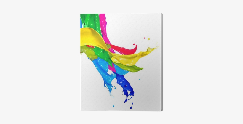 Colorful Paint Splash Isolated On White - Color Paint Splash, transparent png