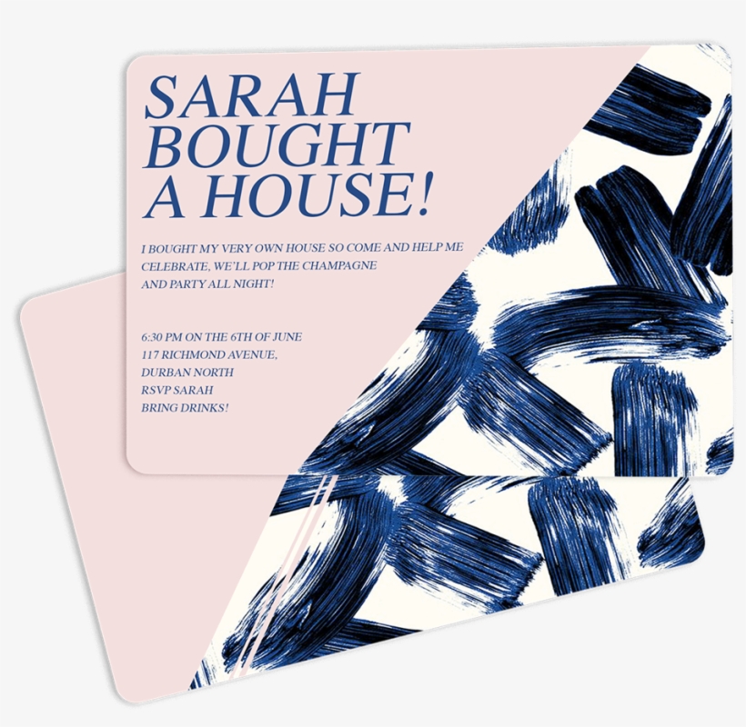 Picture Of Brush Stroke Invitation, transparent png