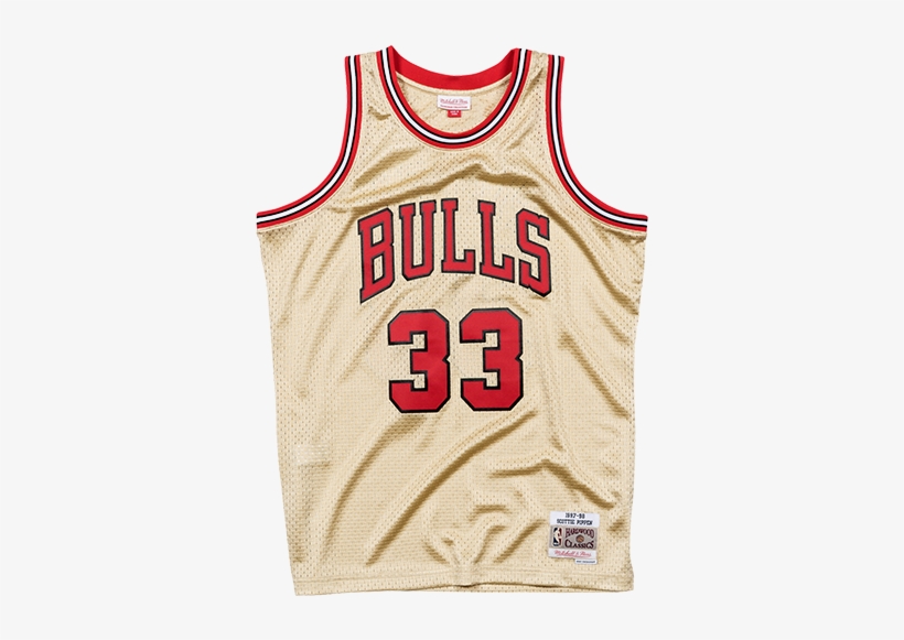 Mitchell & Ness Nba Scottie Pippen 33 1997 Gold Swingman, transparent png