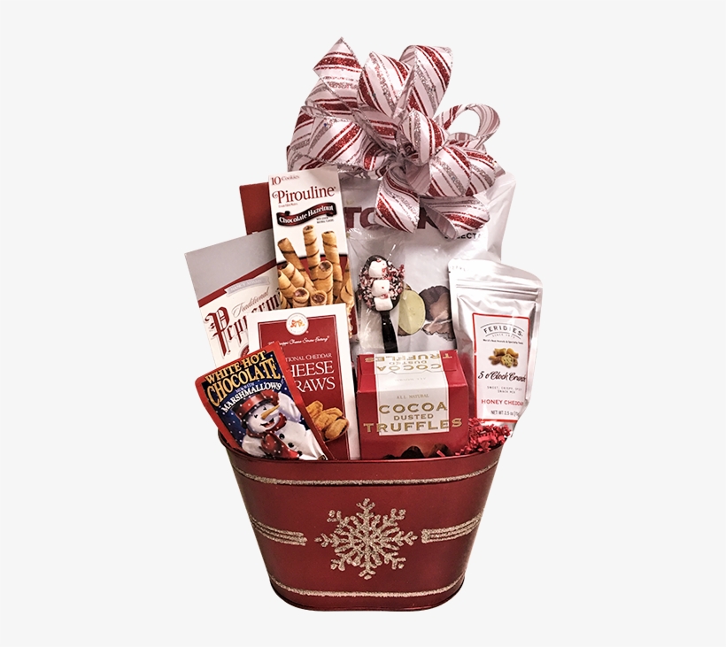 Silver Bells Christmas Basket - Creme De Pirouline Dark Chocolate & Hazelnut Combo, transparent png