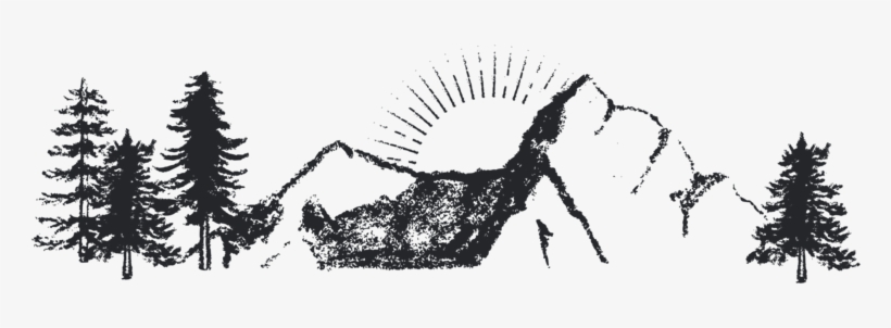 Trees And Mountain Banner-03 - Icon, transparent png