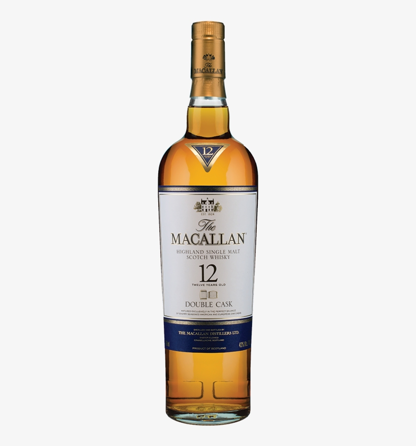 Macallan 12yr Double Cask Single Malt Scotch, transparent png
