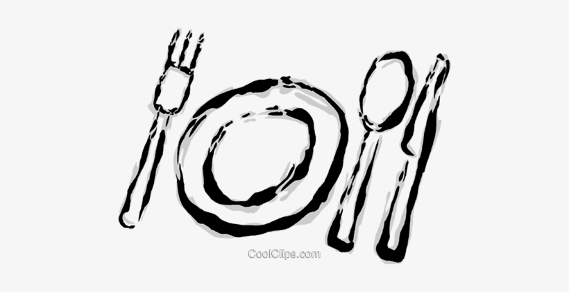 Place Setting Royalty Free Vector Clip Art Illustration - Illustration, transparent png
