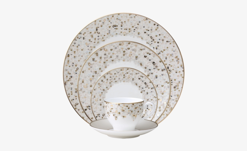 Spangles White 5-piece Place Setting - Nikko Spangles Shimmering Bone China Dinner Plate,, transparent png