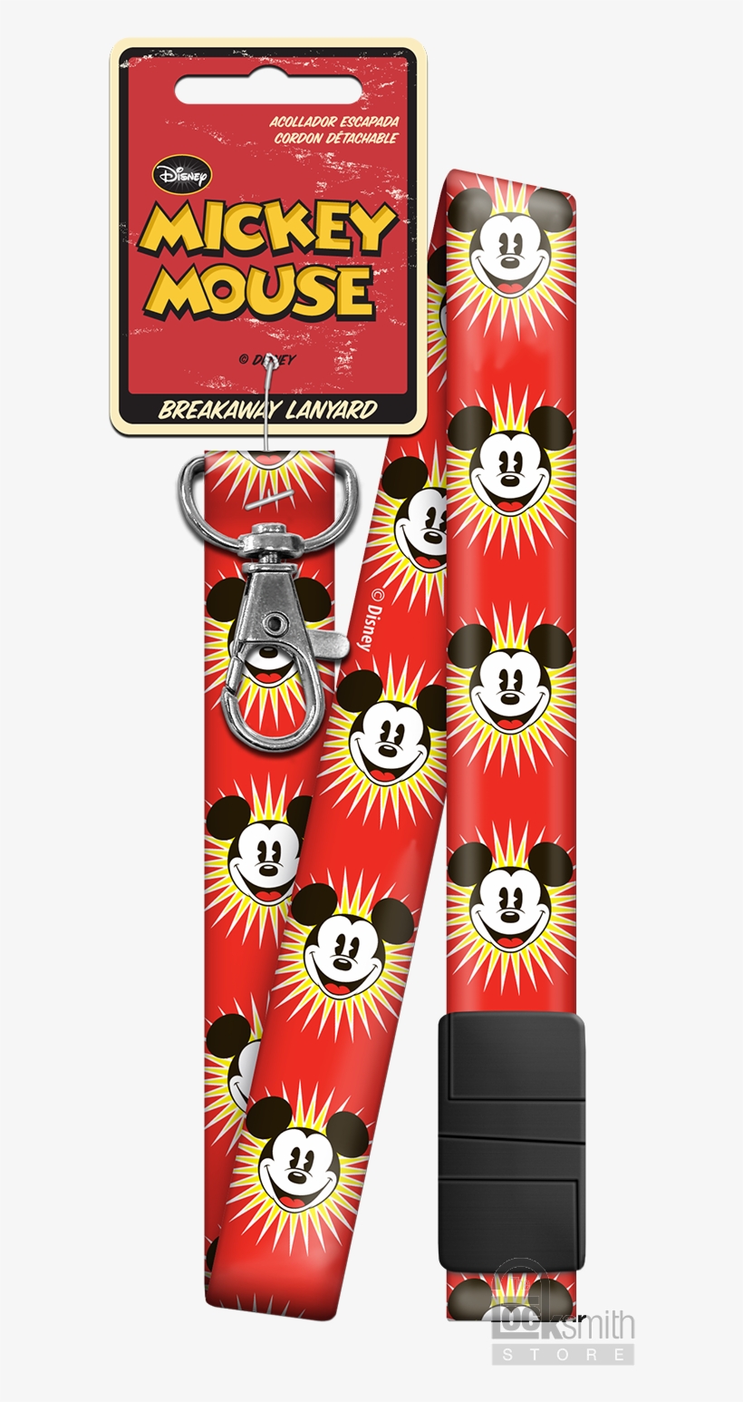 Dsl7 Mickey Mouse Red Starburst Breakaway Lanyard ***, transparent png