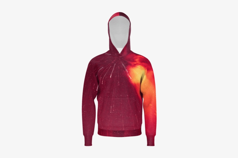 Red Starburst Hoodie - Hoodie, transparent png