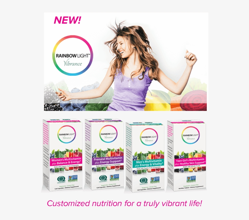 Rainbow Light Vibrance Line - Rainbow Light Teen Girl's Multivitamin Plus Healthy, transparent png