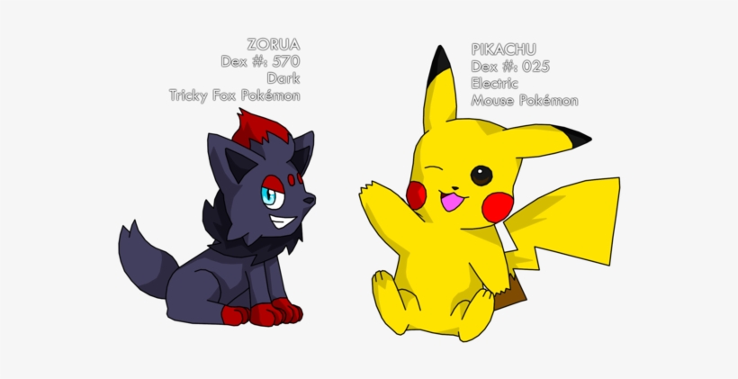 And Zorua By Fire Ice N On - Pikachu N, transparent png