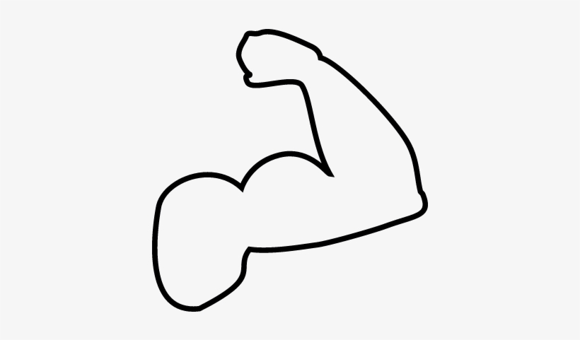 Bicep Of A Man Silhouette Vector - Icon, transparent png