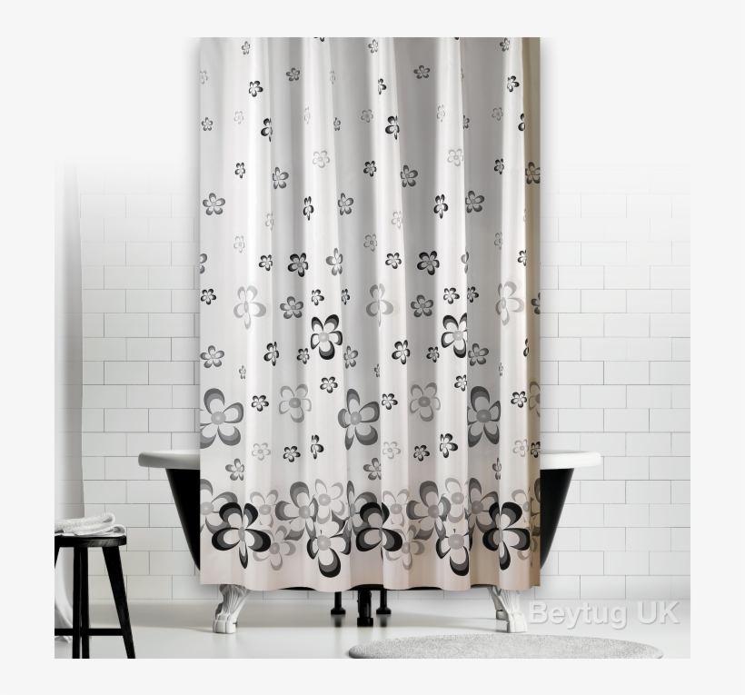 Multi Colour Fabric Bathroom Shower Curtain Extra Long, transparent png