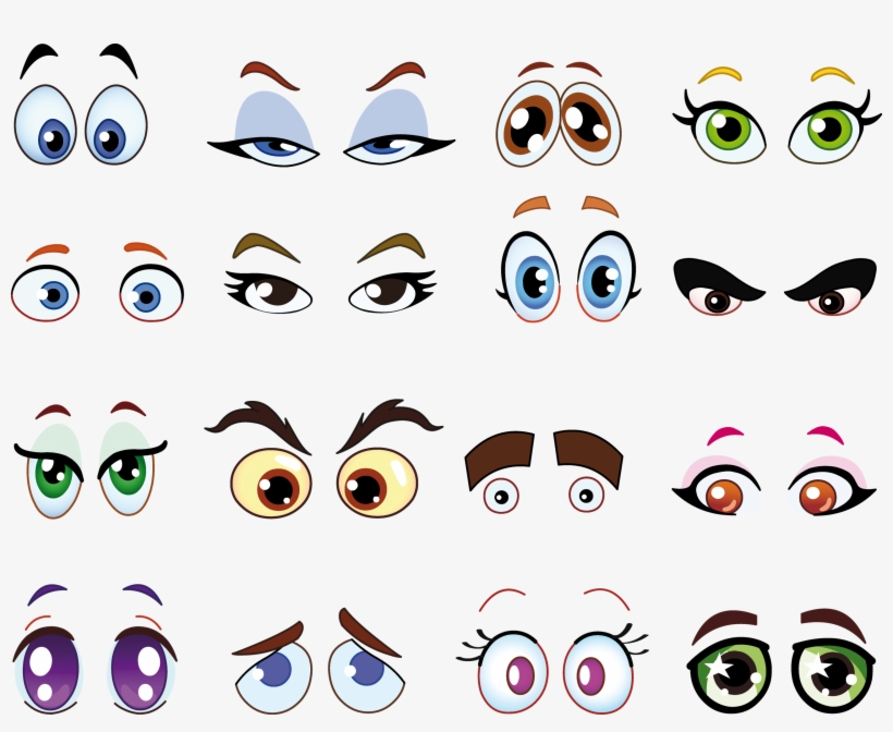 Eyeball Clipart Square Eye - Child Cartoon Eyes, transparent png