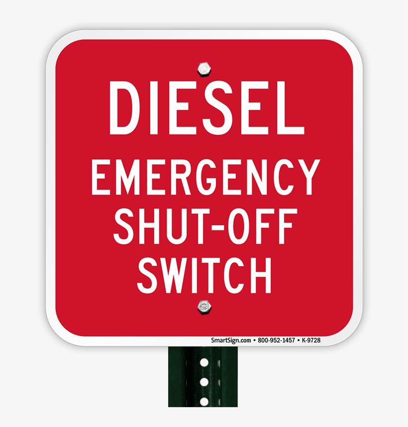 Emergency Shut-off Switch Sign - California State Route 1, transparent png