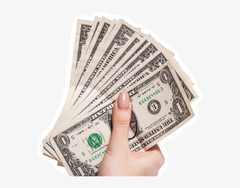 Cash In Hand - Hand, transparent png
