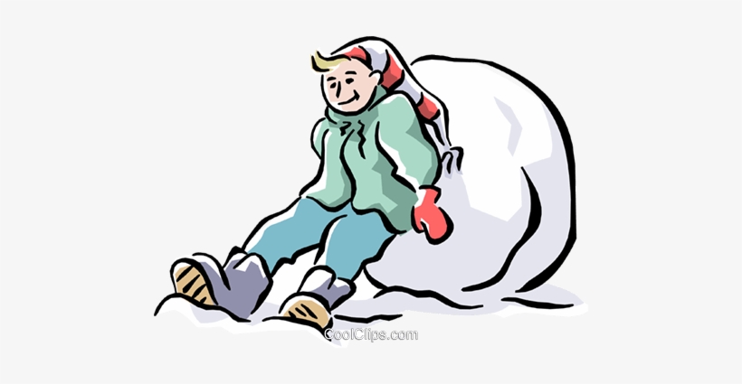 Child Playing In Snow Royalty Free Vector Clip Art, transparent png