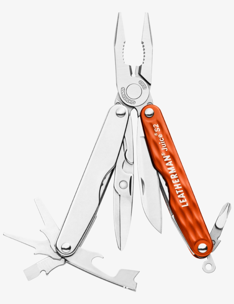 Leatherman Juice S2 Multi-tool, Red, Open View, 12 - Leatherman Juice, transparent png