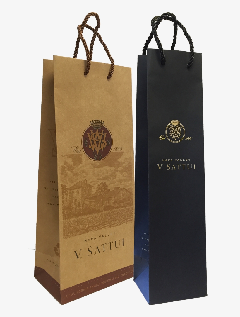 Logo Bottle Gift Bags Png Winery Gift Bags - Box, transparent png