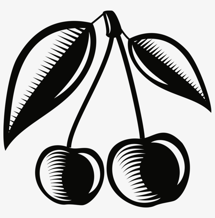 Cherry Fruit Computer Icons Food Silhouette - Векторные Фрукты Стилизованные Фрукты, transparent png